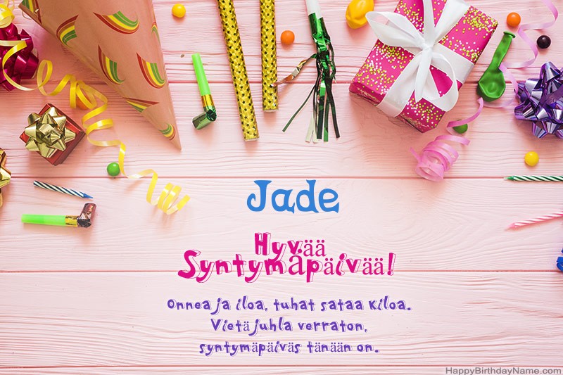Hyvää Syntymäpäiväkuvaa Jade