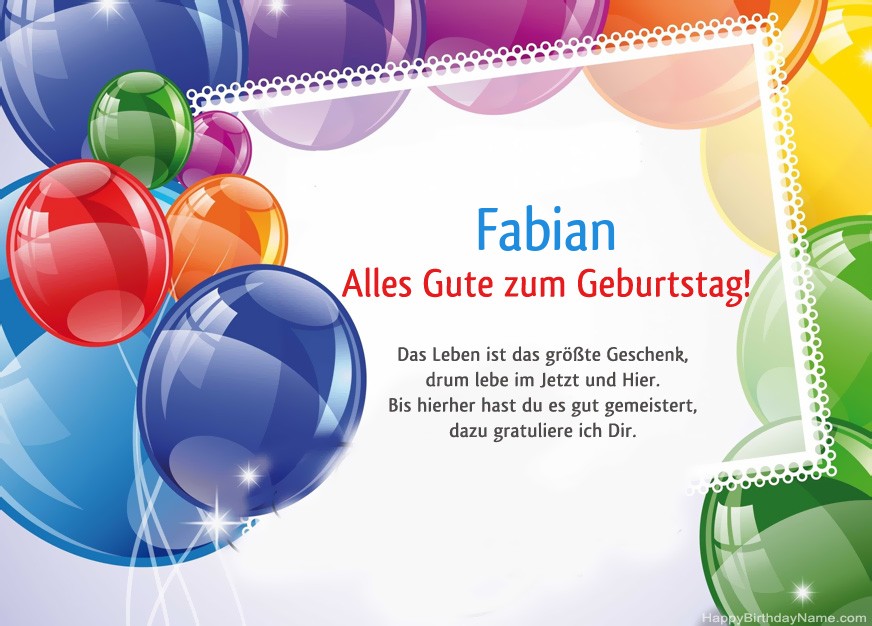 Alles Gute zum Geburtstag Fabian!