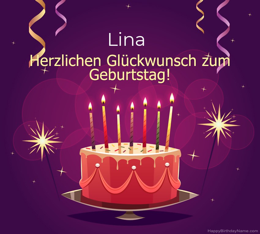 Lustige Grüße für alles Gute zum Geburtstag Lina Bilder