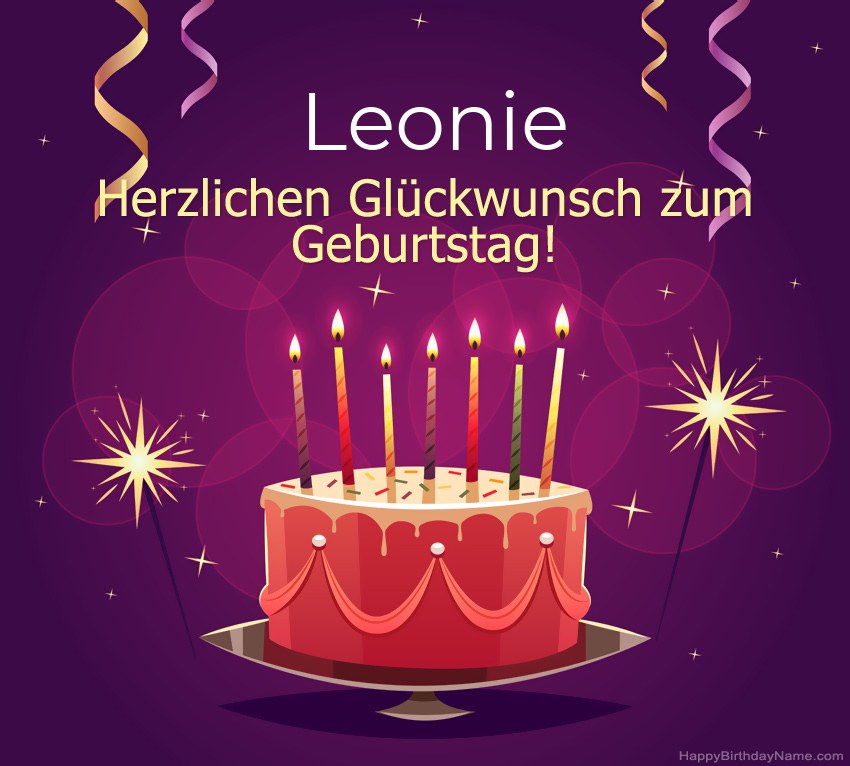 Lustige Grüße für alles Gute zum Geburtstag Leonie Bilder