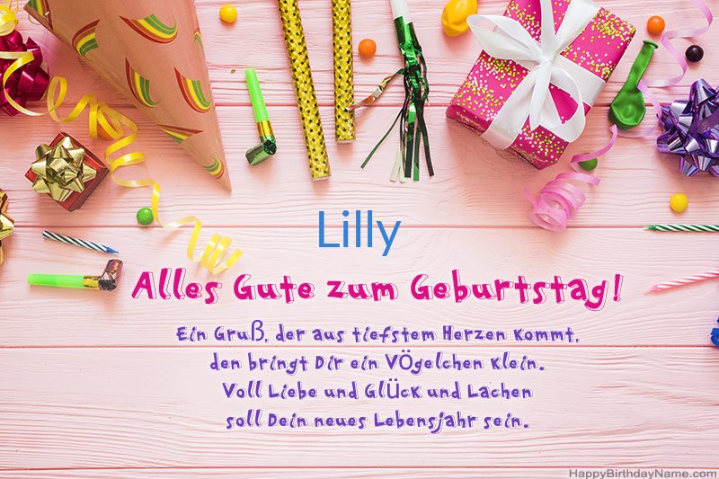 Download der Glückwunschkarte Lilly kostenlos