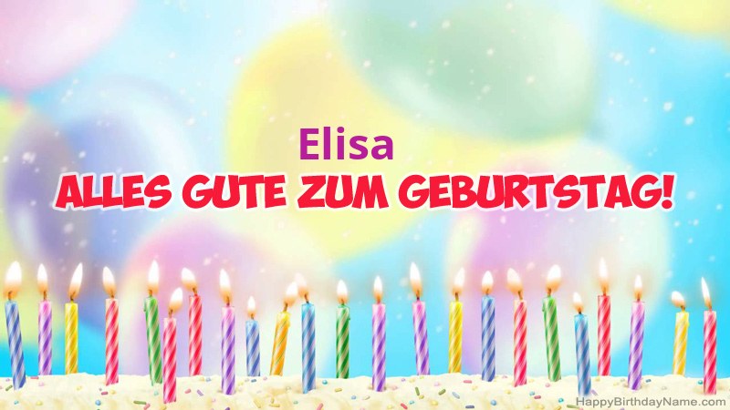 Lustige alles Gute zum Geburtstagkarten für Elisa
